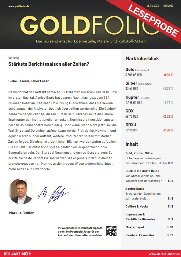 Titelseite der Leseprobe von Goldfolio Titelseite der Leseprobe von Goldfolio
