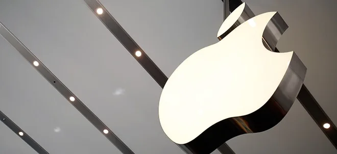 Kurssturz bei der Apple&#8209;Aktie: Wie weit das Papier jetzt fallen kann (Foto: Börsenmedien AG)