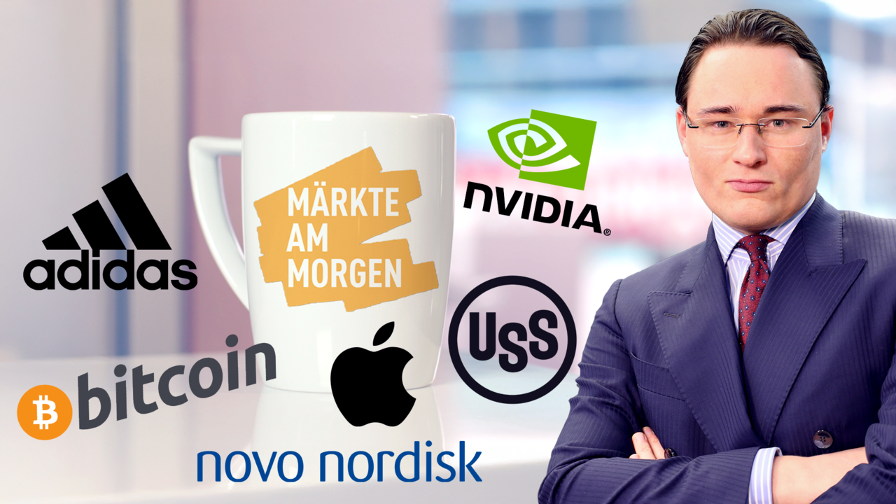 Märkte am Morgen: DAX wieder über 20.000 Punkte; Bitcoin, Adidas, Nvidia, Novo Nordisk, Tencent, US Steel, Apple