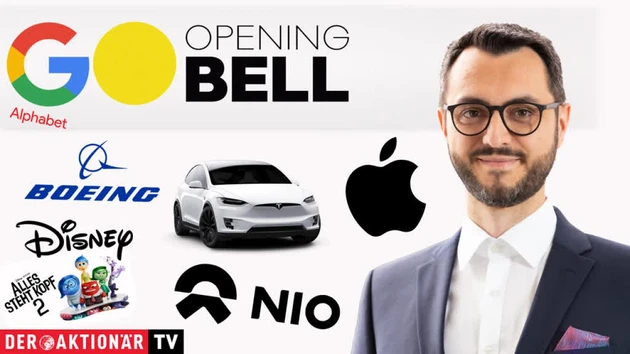 Opening Bell: Boeing, Airbus, NIO, Tesla, Apple, Disney, JPMorgan, Morgan Stanley, Gubra, Alphabet