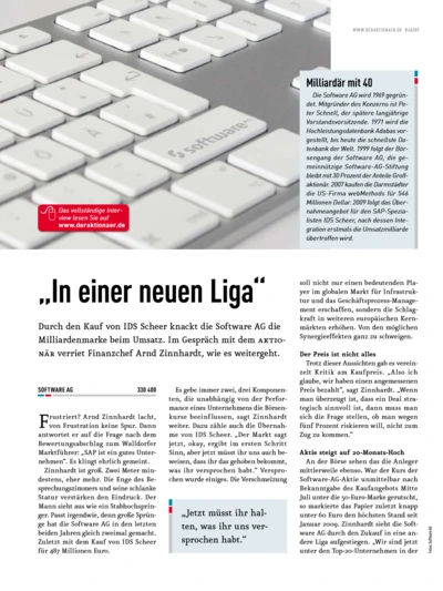 Software AG: In einer neuen Liga