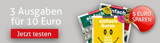einfach börse im Probeabo - 3 Ausgaben für 10 Euro 
