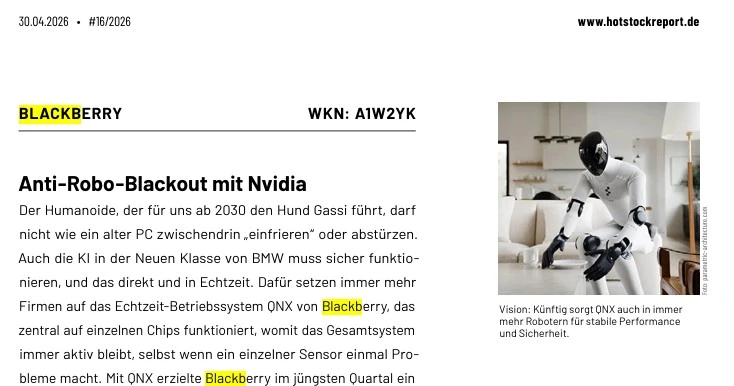 Blackberry im HSR (Auszug)
