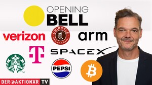 Opening Bell: Wall Street startet fester; Bitcoin, Gold, Arm Holdings, SpaceX, Verizon, Vistra Energy, Starbucks im Fokus 