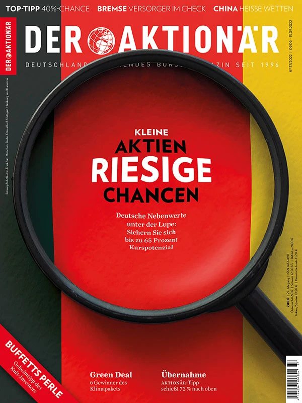 In der aktuellen Ausgabe Nr. 37/2022 stellt DER AKTIONÄR 7 heimische Nebenwerte mit bis zu 65 Prozent Kurspotenzial vor. 