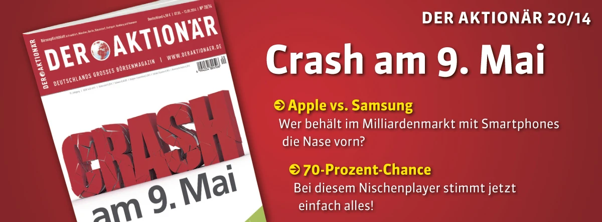 Crash am 9. Mai +++ Außerdem: Das große Comeback eines Tech-Giganten - Verdienen Sie mit!
