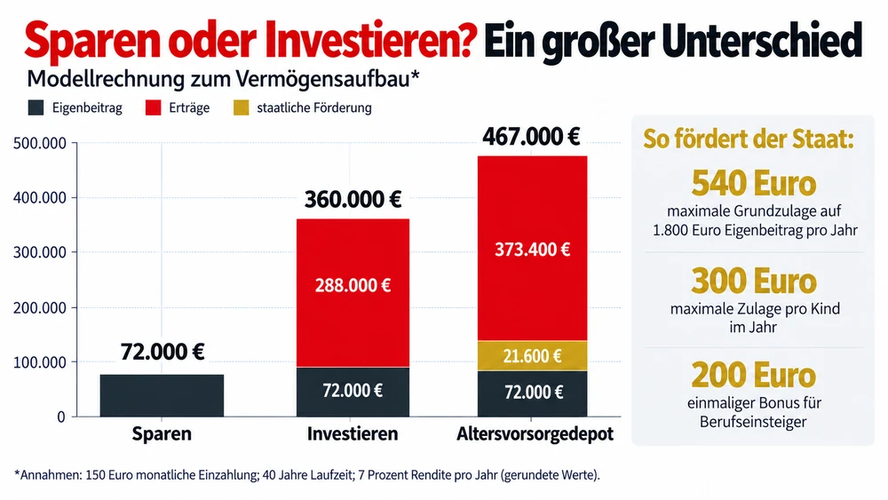 Sparen oder Investieren? Ein großer Unterschied