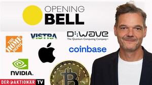 Opening Bell: Wall Street startet nach Gewinnserie im Minus; Bitcoin, Coinbase, Unitedhealth, Nvidia, Home Depot, Apple, Constellation Energy, Vistra, D‑Wave Quantum im Fokus 
