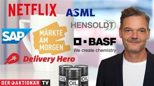 Märkte am Morgen: DAX verteidigt Vortagesgewinne; Öl, Netflix, BASF, SAP, Delivery Hero, Hensoldt, ASML, Lanxess im Fokus  