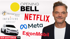 Opening Bell: US‑Anleger halten sich zurück; Tesla, Netflix, Intuitive Surgical, ExxonMobil, Meta im Fokus 