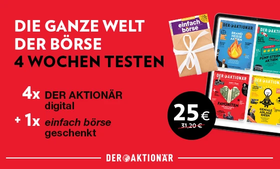 Jetzt DER AKTIONÄR zum Sonderpreis testen.