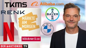 Märkte am Morgen: DAX vor US‑Zinsentscheid stabil; Netflix, Klöckner & Co, Bayer, Renk, BMW, Schott Pharma, TKMS im Fokus  