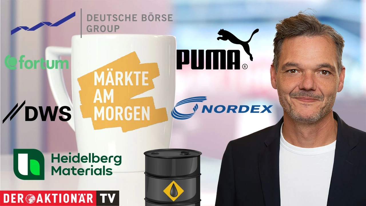 Märkte am Morgen: DAX etwas leichter: Brent‑Öl, Gold, Heidelberg Materials, DWS Group, Puma, Adyen, Nordex, Fortum, Deutsche Börse im Fokus