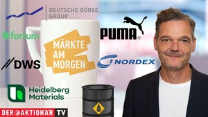 Märkte am Morgen: DAX etwas leichter: Brent‑Öl, Gold, Heidelberg Materials, DWS Group, Puma, Adyen, Nordex, Fortum, Deutsche Börse im Fokus 