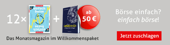Willkommenspaket Börsenmagazin einfach börse mit Buch-Geschenk zum Vorteilspreis von 50 Euro