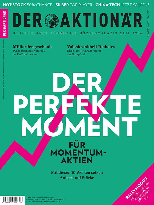 10 dieser Momentum-Aktien, bei denen Anleger jetzt zugreifen sollten, finden Sie jetzt in der Titelstory der neuen Ausgabe von DER AKTIONÄR. 