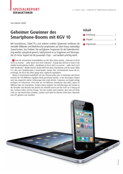 Geheimer Gewinner des Smartphone-Booms mit KGV 10