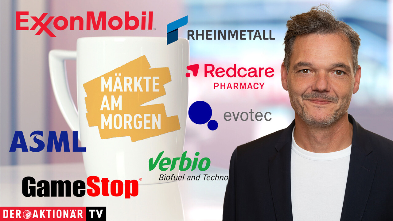 Märkte am Morgen: DAX startet im Plus; Exxon Mobil, Gamestop, Rheinmetall, Redcare Pharmacy, Evotec, SAP, Verbio im Fokus