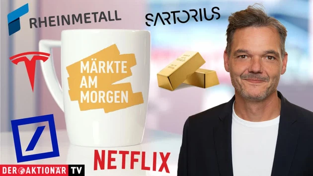Märkte am Morgen: DAX tiefrot erwartet ‑ Gold, WTI, Netflix, Tesla, Deutsche Bank, Commerzbank, Sartorius, Rheinmetall, Lufthansa