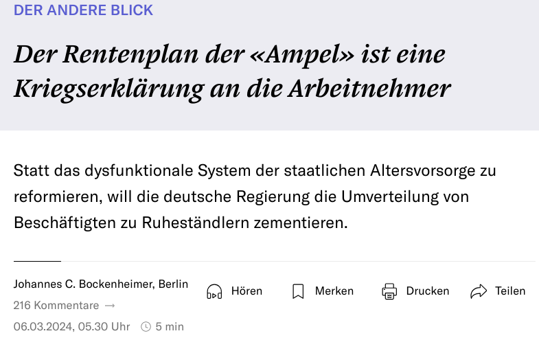 NZZ Artikel vom 06.03.