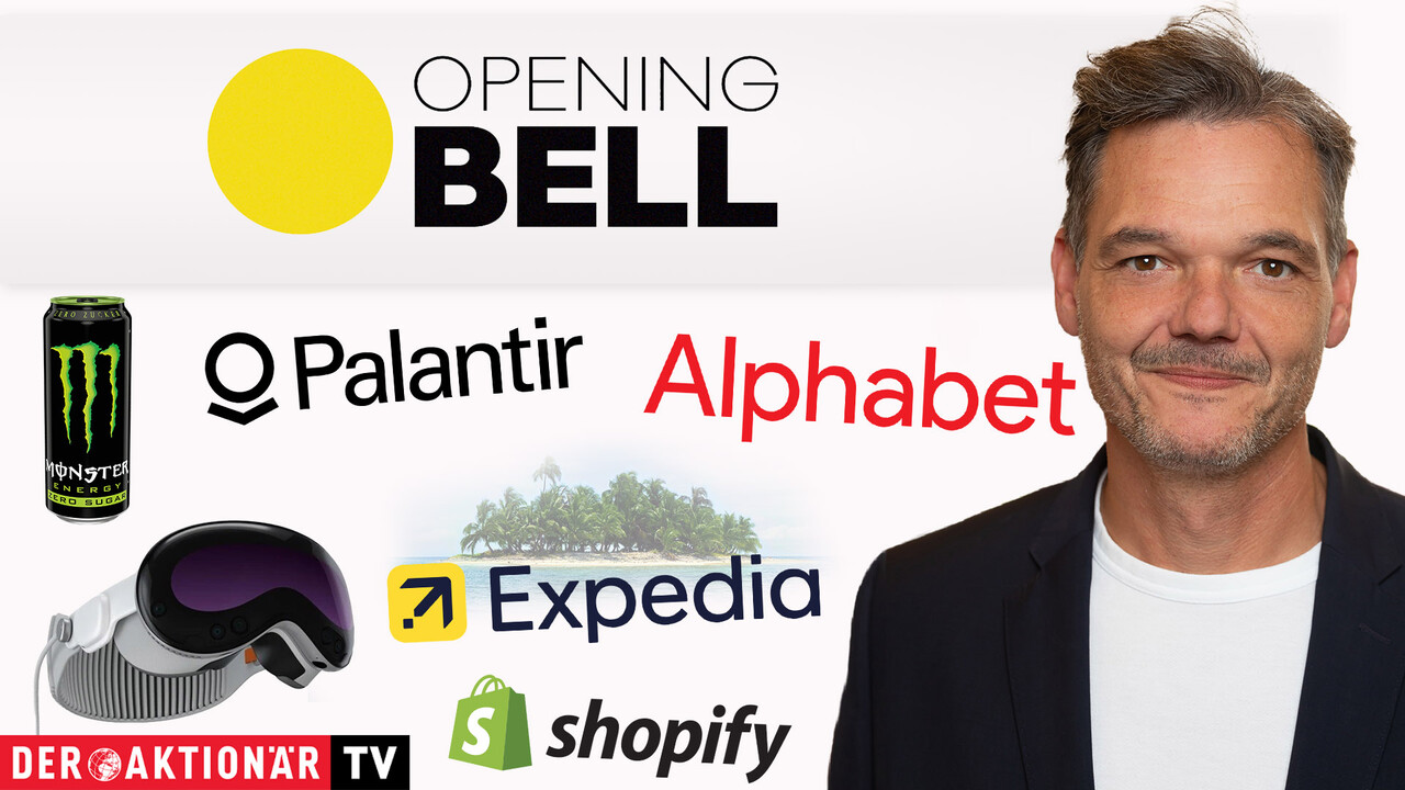 Opening Bell: Leichte Gewinnmitnahmen nach Vortages-Rally; Palantir, Alphabet, Apple, Shopify, Expedia, Monster Beverage im Fokus