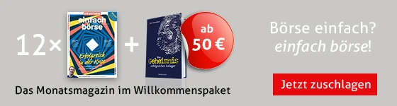 Jahresabo im Willkommenspaket einfach börse das Magazin für die moderne Geldanlage mit Buchgeschenk