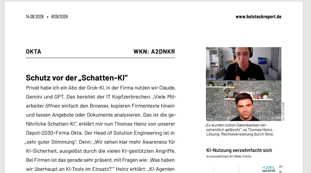 Okta im HSR (Auszug)