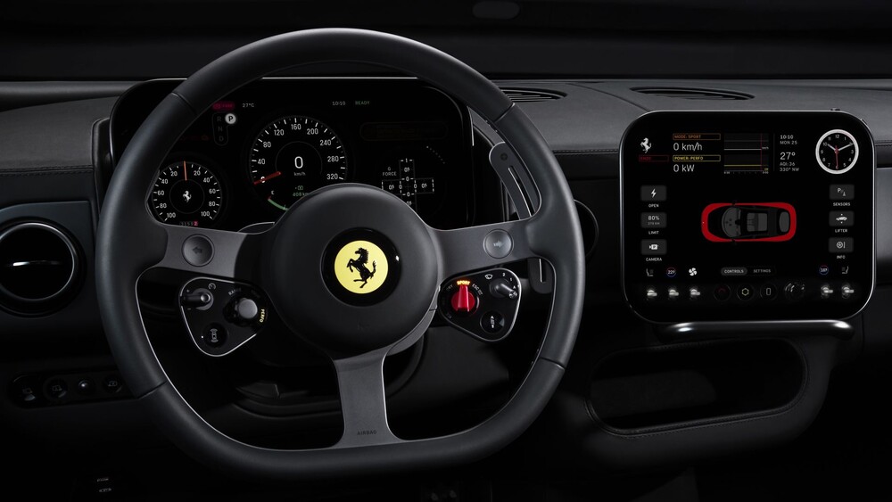 Das Cockpit des neuen Ferrari „Luce“
