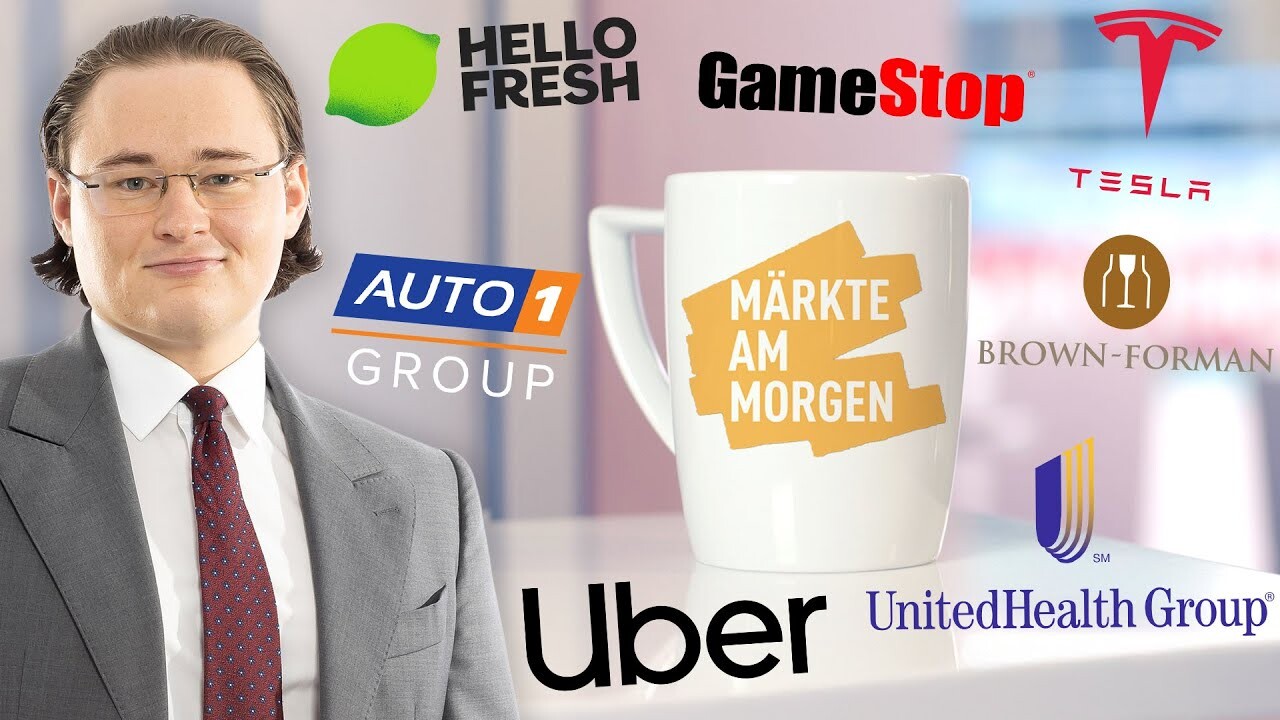 Märkte am Morgen: DAX stabil erwartet; HelloFresh, Auto1, Gamestop, UnitedHealth, Tesla, Brown-Forman, Soundhound, Uber