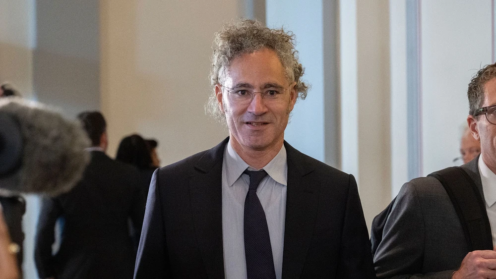 Palantir CEO Alex Karp kommt am 13. September 2023 zum überparteilichen Forum für künstliche Intelligenz des US-Senats