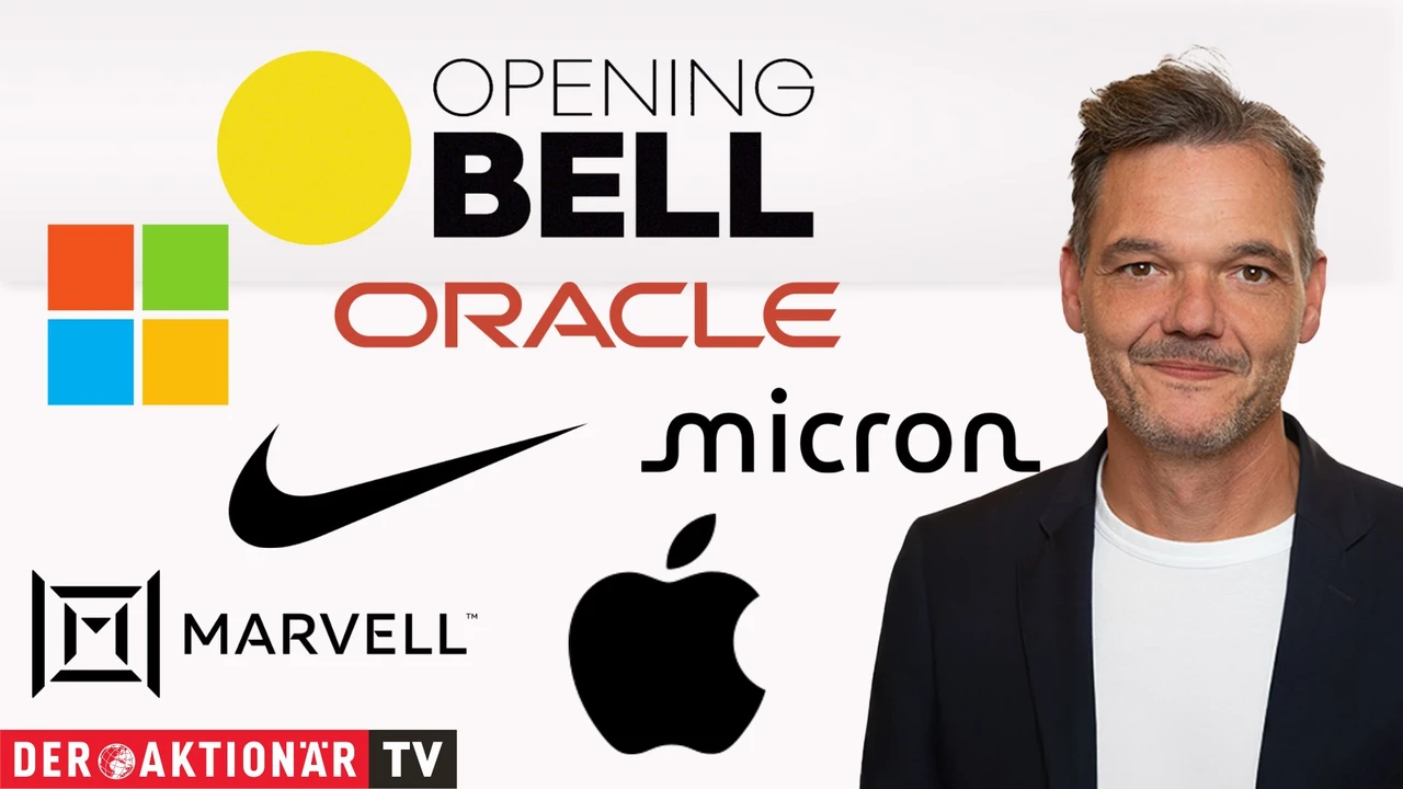 Opening Bell: Wall Street weitet Gewinne aus; Nike, Marvell Technology, Apple, Microsoft, Oracle, Micron Technology im Fokus
