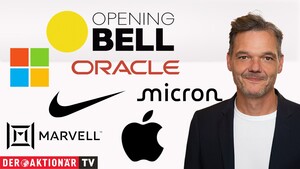 Opening Bell: Wall Street weitet Gewinne aus; Nike, Marvell Technology, Apple, Microsoft, Oracle, Micron Technology im Fokus 