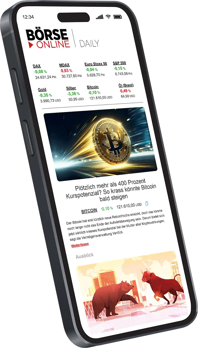 BÖRSE ONLINE daily auf einem Tablet