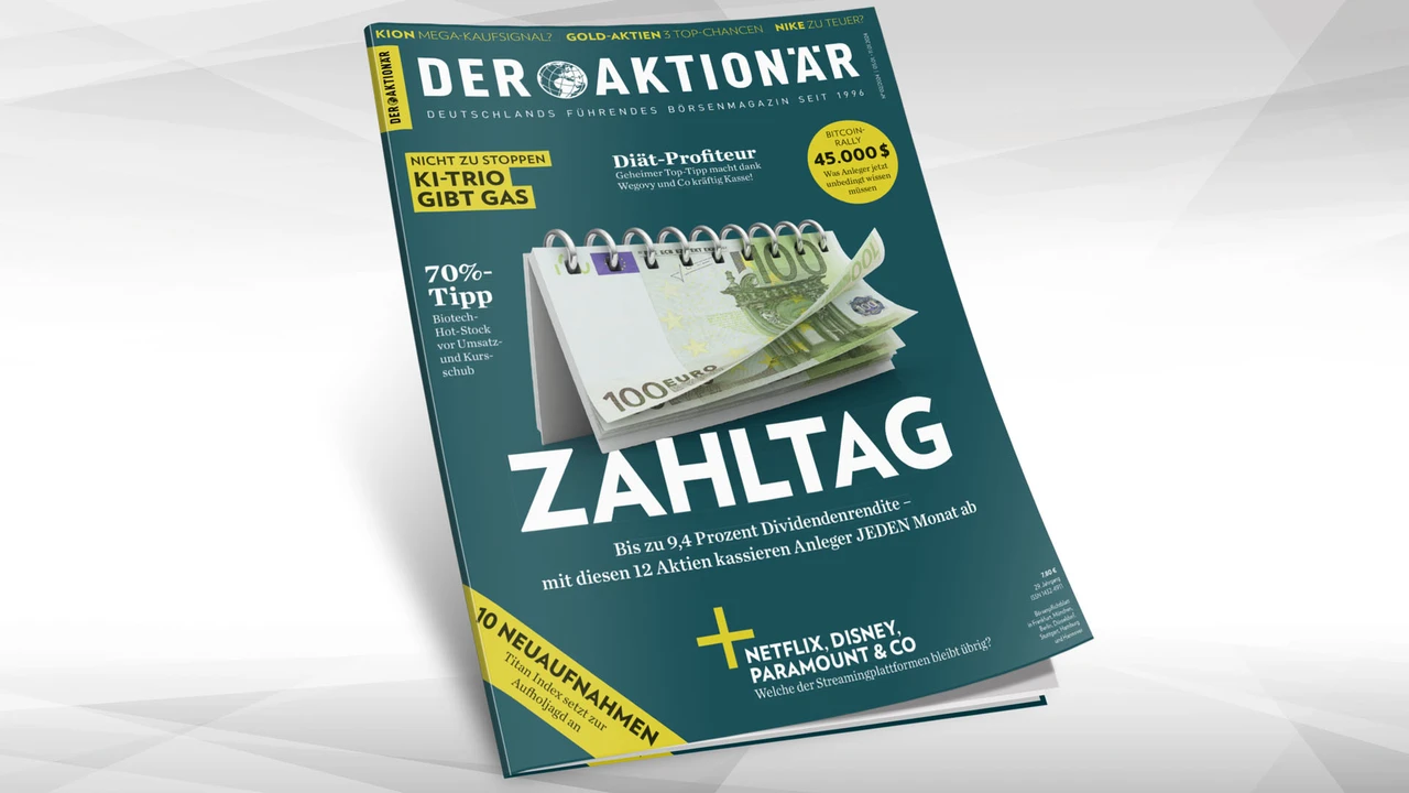Zahltag: Bis zu 9,4 Prozent Dividendenrendite – mit diesen 12 Aktien kassieren Anleger JEDEN Monat ab