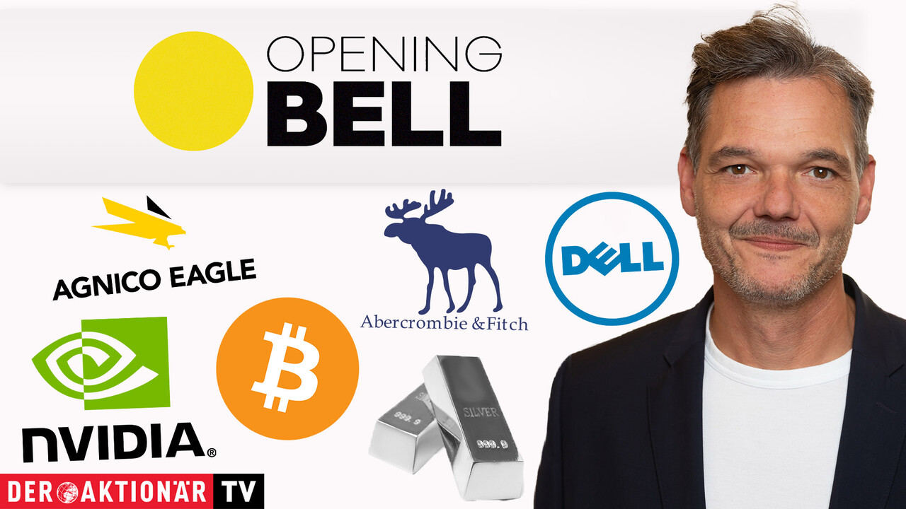 Opening Bell: Zinssorgen drücken Wall Street ins Minus; Bitcoin, Silber, Agnico Eagle, Nvidia, Abercrombie & Fitch, Dell im Fokus