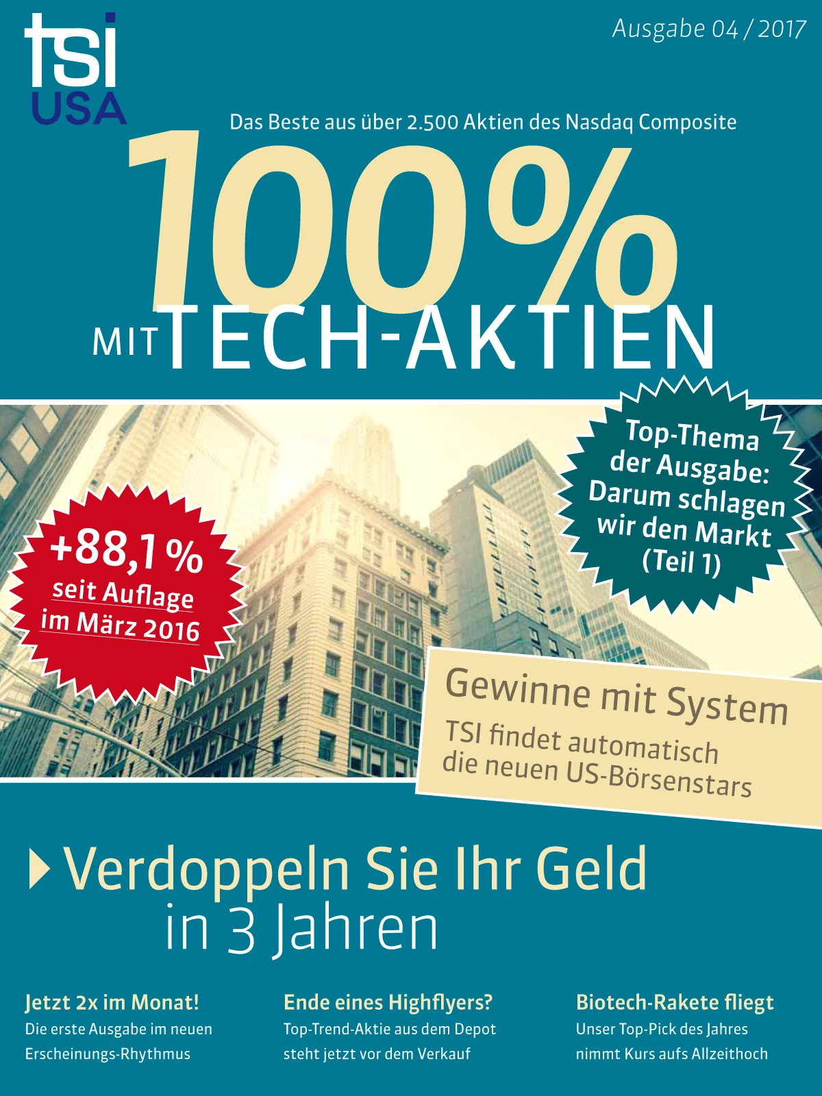 TSI USA im Höhenflug - plus 90 Prozent in einem Jahr