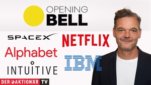 Opening Bell: Verluste im Tech‑Sektor weiten sich aus; Netflix, SpaceX, Intuitive Surgical, Alphabet, IBM im Fokus 