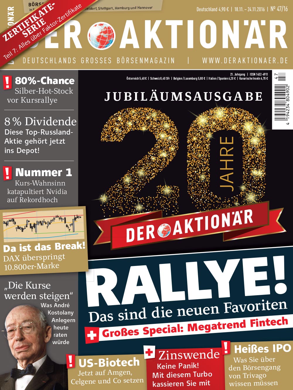 DER AKTIONÄR November 20016: Rallye! Das sind die neuen Favoriten