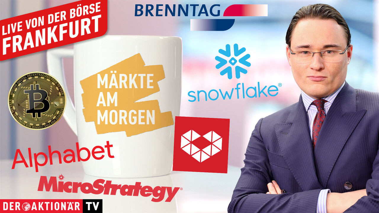 Märkte am Morgen: DAX wird freundlich erwartet; Brenntag, Bitcoin, MicroStrategy, PDD Holdings, Alphabet, Snowflake