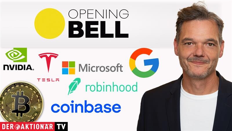 Opening Bell: Wall Street nach kräftigen Vortagesverlusten auf Richtungssuche; Bitcoin, Coinbase, Robinhood, Tesla, Alphabet, Intuitive Surgical im Fokus