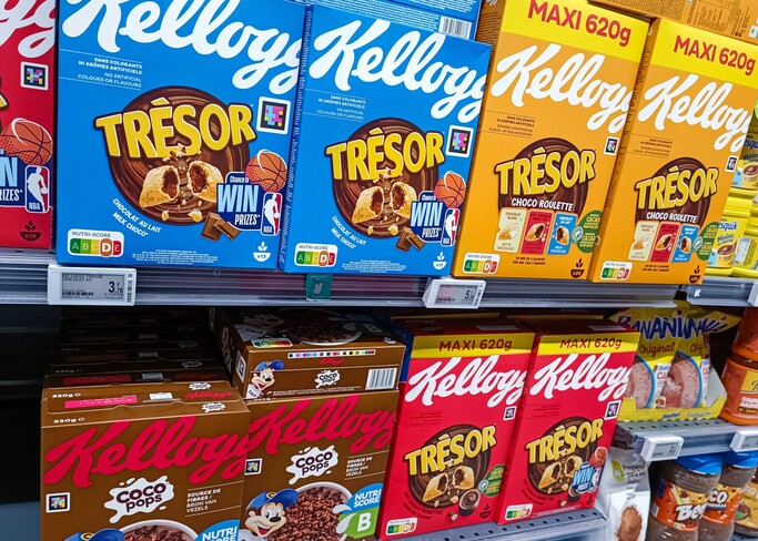 Kellogg's Packungen in Frankreich