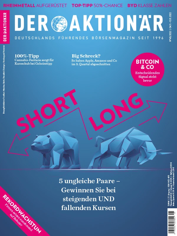 DER AKTIONÄR hat für die neue Ausgabe 5 „ungleiche“ Duelle ausgemacht, in denen die Rollen klar verteilt sind. Underdog vs. Top-Favorit – Gewinnchancen haben Sie dennoch mit beiden Kontrahenten. 