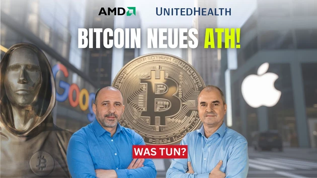 Bitcoin überholt Google! Folgt Apple als Nächstes? AMD, UnitedHealth im Check