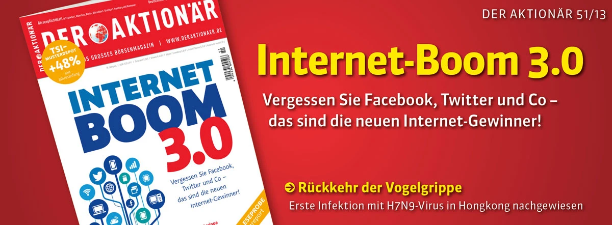Internet-Boom 3.0: Vergessen Sie Facebook, Twitter und Co - Das sind die neuen Internet-Gewinner +++ Außerdem: Geheimtipp mit Verdopplungspotenzial