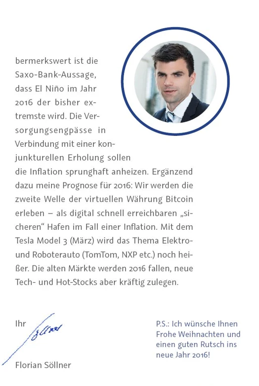 Bitcoin-Rückblick (Empfehlung im Jahr 2016 bei rund 340 Euro)