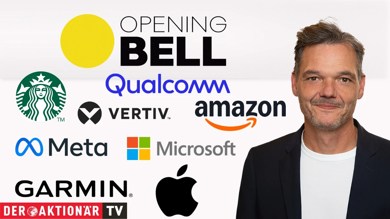 Opening Bell: Wall Street nach Vortagesverlusten erholt; Microsoft, Meta, Amazon, Apple, Qualcomm, Garmin, Vertiv Holdings, Stabucks im Fokus
