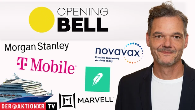 Opening Bell: Wall Street startet richtungslos; Morgan Stanley, Robinhood, Carnival, T‑Mobile US, Marvell Technology, Walgreen's Boots Alliance, Novavax im Fokus
