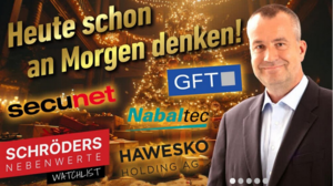 Schröders Nebenwerte‑Watchlist: GFT Technologies, Secunet, Nabaltec, Hawesko: Buy the Dip – heute schon am Morgen denken!  