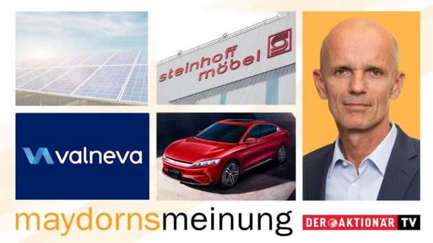 Maydorns Meinung: Steinhoff, Valneva, SMA Solar, Solaredge, Jinko, BYD, Tesla, Varta, Samsung SDI