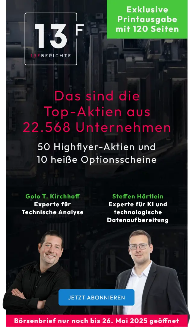 13F Berichte – Das sind die Top-Aktien aus 22.568 Unternehmen